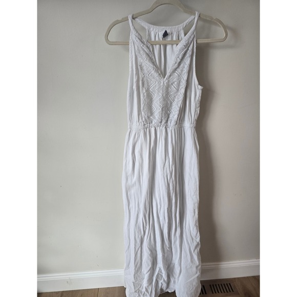 Old Navy Dresses & Skirts - Old Navy White Cotton Lace Crochet Maxi Dress Womens Small Boho Beach